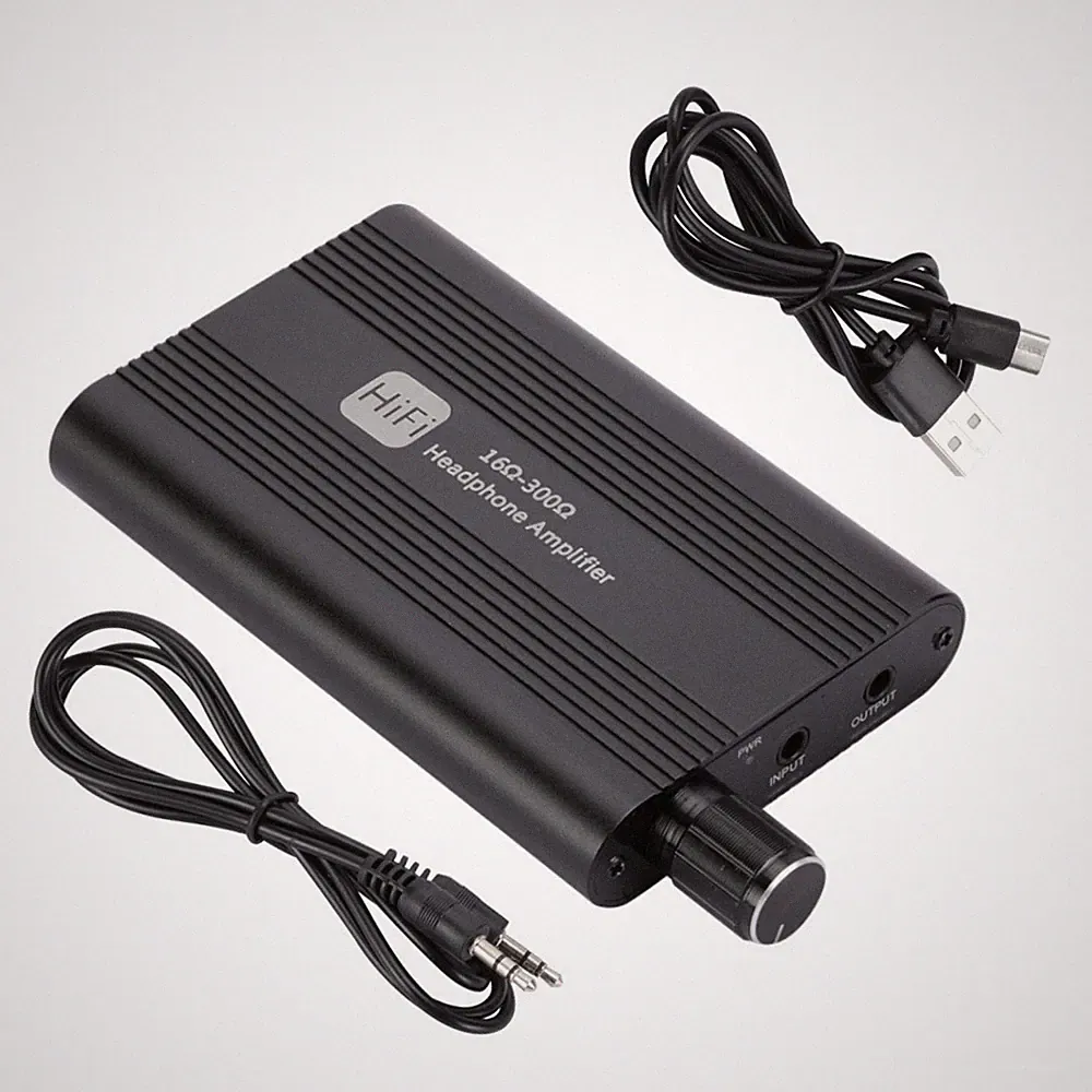 HIFI Kopfhörerverstärker Stereo Kopfhörer Audio AMP 3,5mm Aux 16-300 Ohm hh
