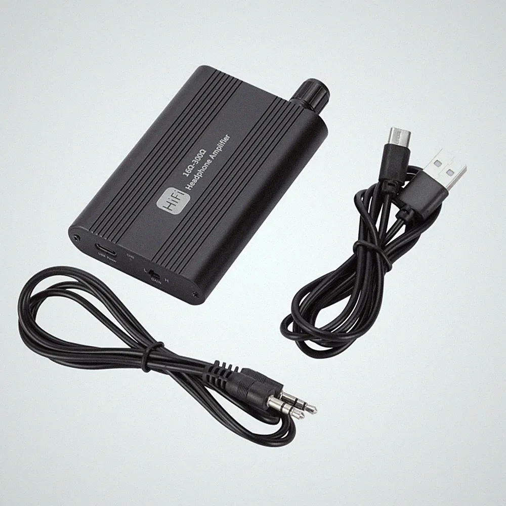 HIFI Kopfhörerverstärker Stereo Kopfhörer Audio AMP 3,5mm Aux 16-300 Ohm hh