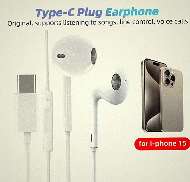 HiFi Stereo Kopfhörer USB-C Ohrhörer Huawei Xiaomi Samsung iPhone 15 16 Pro Max