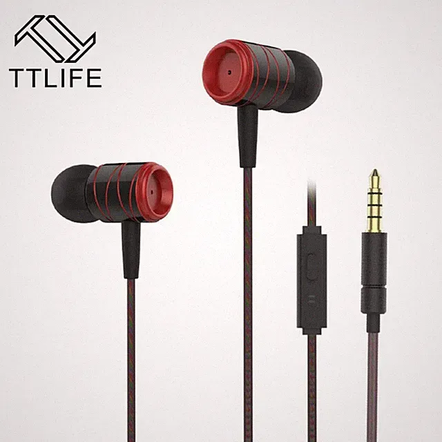 High-End Headset Kopfhörer KZ ED1HS Schwarz Rot In-Ear in PU Hardcase - Bass