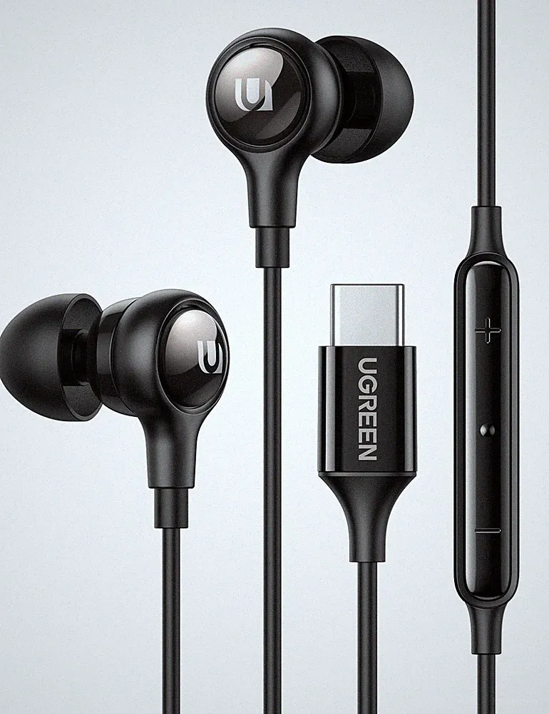 HiTune USB C Kopfhörer mit Kabel, In-Ear Magnetkopfhörer mit Lautstärkeregler
