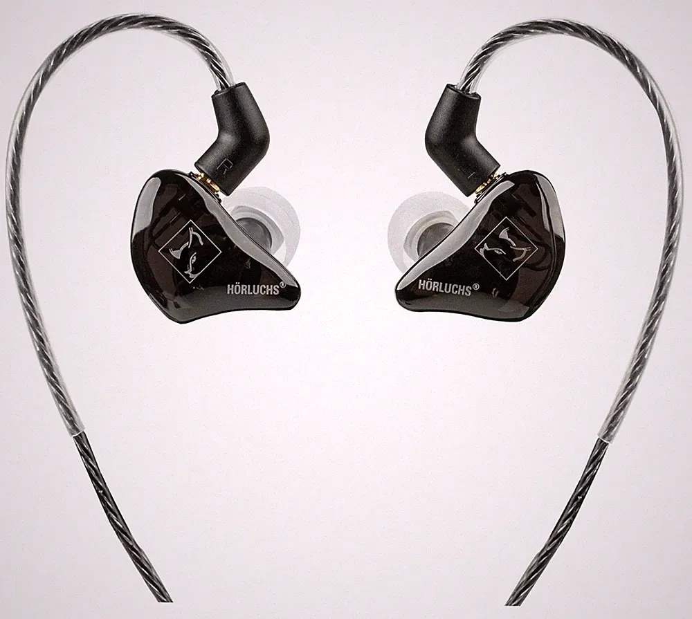 Hörluchs Easy Up In-Ear-Hörer 1-Wege Treiber Bass-Boost 16 Ohm abnehmbares Kabel