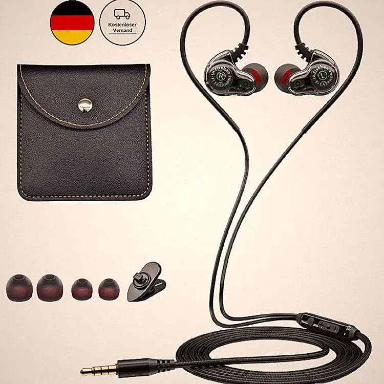Holiper In-Ear Kopfhörer mit Kabel 3,5mm – Dual Treiber, Geräuschisolierung