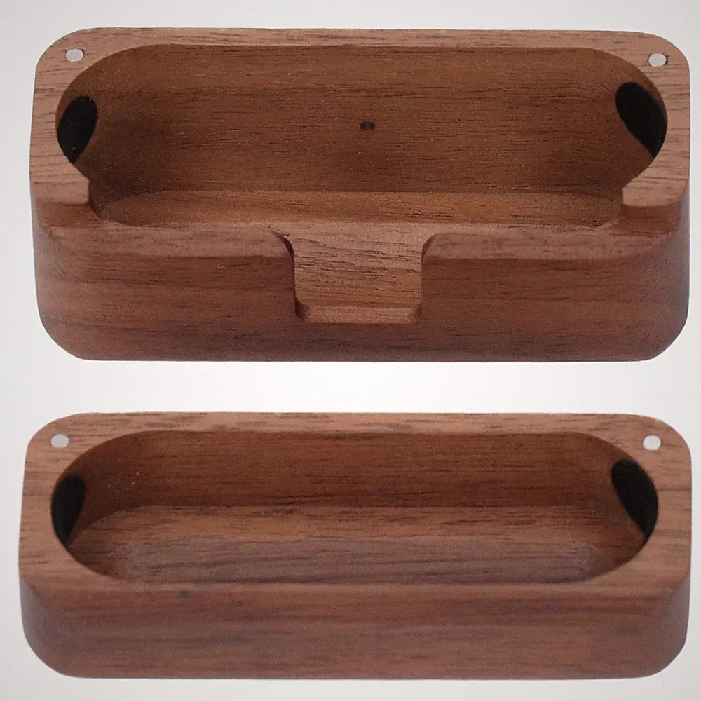Holz-Bluetooth-Kopfhörer-Hülle Ohrhörer-Hülle Holzhülle Aus Walnussholz Zur