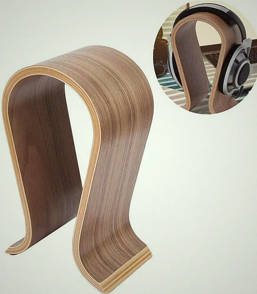 Holz-Kopfhörerständer – Halterung für Gaming-Headsets und Kopfhörer