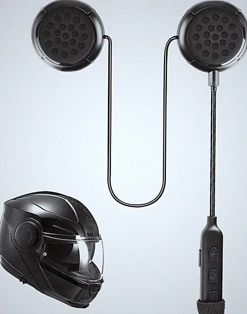 HOSPAOP Motorrad Helm Kopfhörer Bluetooth, Motorradhelm Wireless Headset