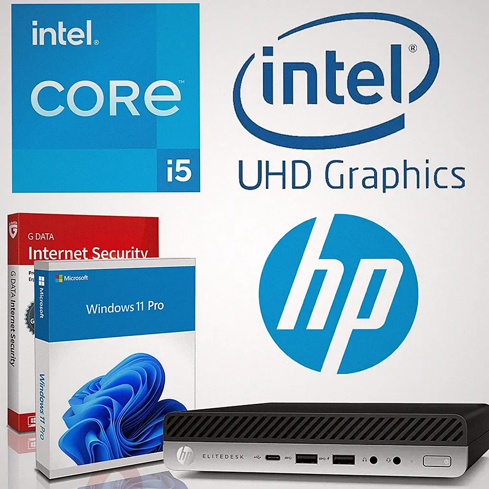 HP Mini PC Intel Core i5 9500T 6x3.70GHZ 16GB 512B SSD WLAN Computer Windows 11