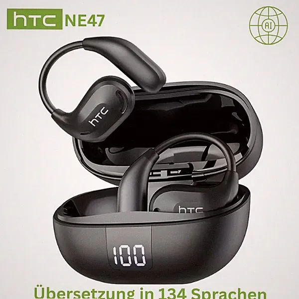 HTC Bluetooth KI Übersetzungskopfhörer AI Headset mit 134 Sprachen Android + iOS