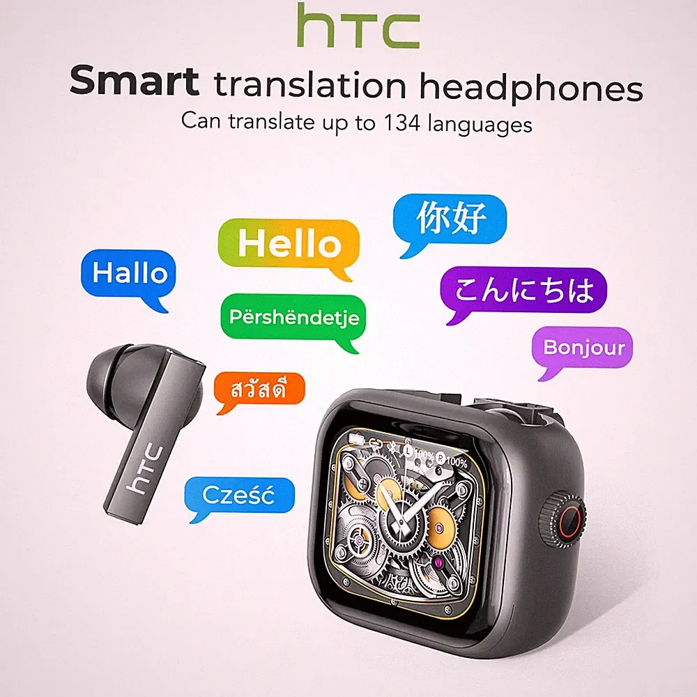 HTC NE40 Kopfhörer Bluetooth V6 Sport AI Translator Ohrhörer Rauschunterdrückung