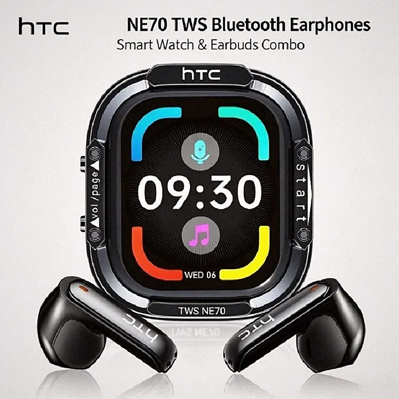 HTC NE70 Kopfhörer Übersetzer Bluetooth 6.0 AI 134 Sprachen Touchscreen Display