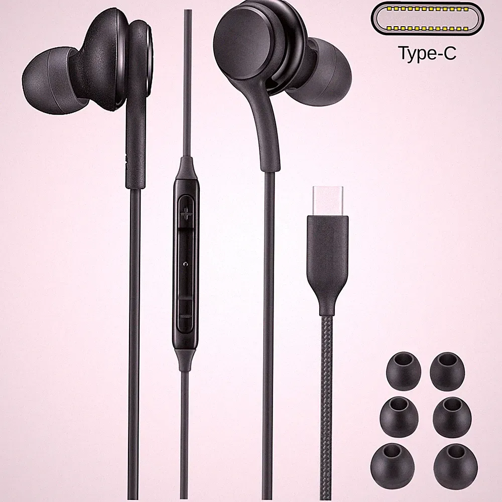 Huawei P40/P40 Pro/P40 Pro+ Kopfhörer USB C Headset schwarz
