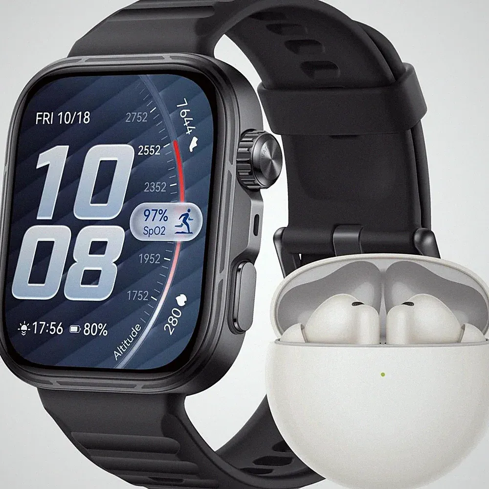 Huawei WATCH FIT 5 Pro + FreeBuds 7i Weiß Smartwatch und Kopfhörer Black