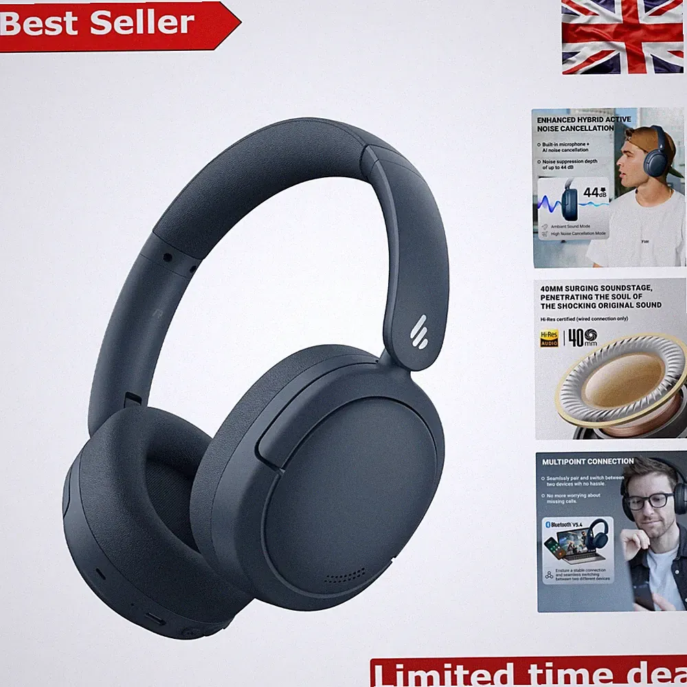 Hybrid Active Noise Cancelling Kopfhörer - Leichter Over-Ear Bluetooth 5.4
