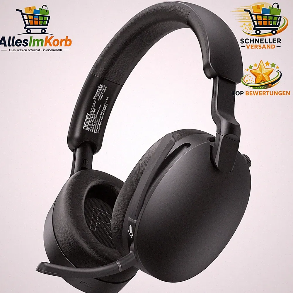 Hybrid ANC Kopfhörer Bluetooth V5.4 Over Ear mit Mikrofon 100 Std. Betriebsdauer