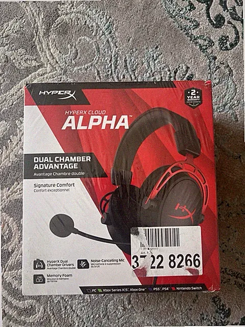 HyperX Cloud Alpha Gaming-Headset 3,5 mm Boom-Mikro abnehmbar Schwarz/Rot