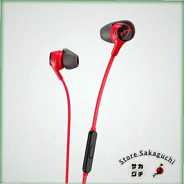 HyperX Cloud Earbuds II Wired Gaming Headset Inline Mic 3,5mm L-Plug Rot