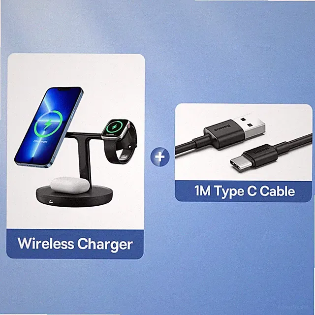 I 3in1 Magnetische Wireless Ladestation 20W Für Handy Kopfhörer Smartwatch