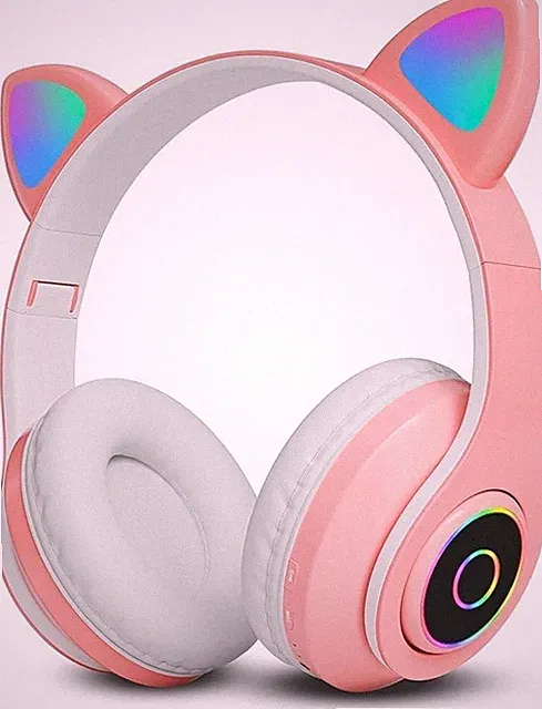 Iclever Bluetooth Kinder Kopfhörer, BTH13 Katzenohr LED Leucht Kinder Kabellos Kopf
