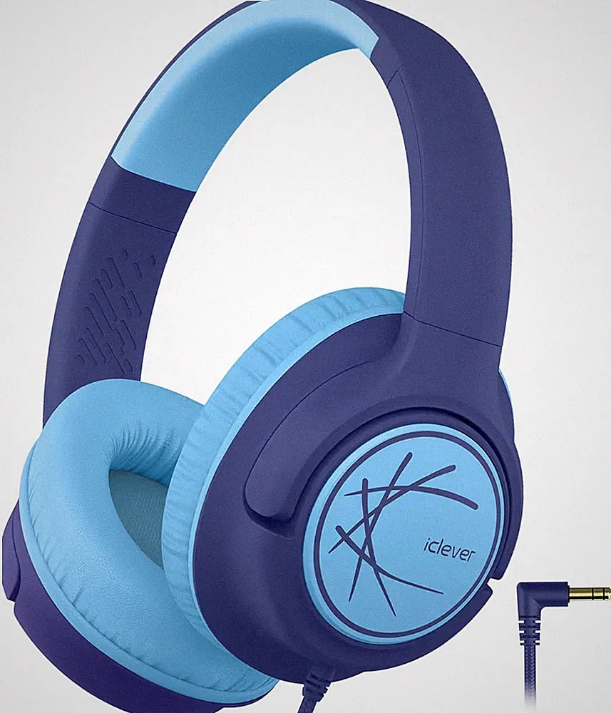 iClever Children's Headphones with Cable, 85 dBA Safe Volume, Stereo Sound