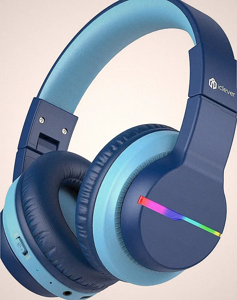 iClever Kinder Bluetooth Over-Ear Kopfhörer Wireless Blau 120 Ohm (0,3 kg)
