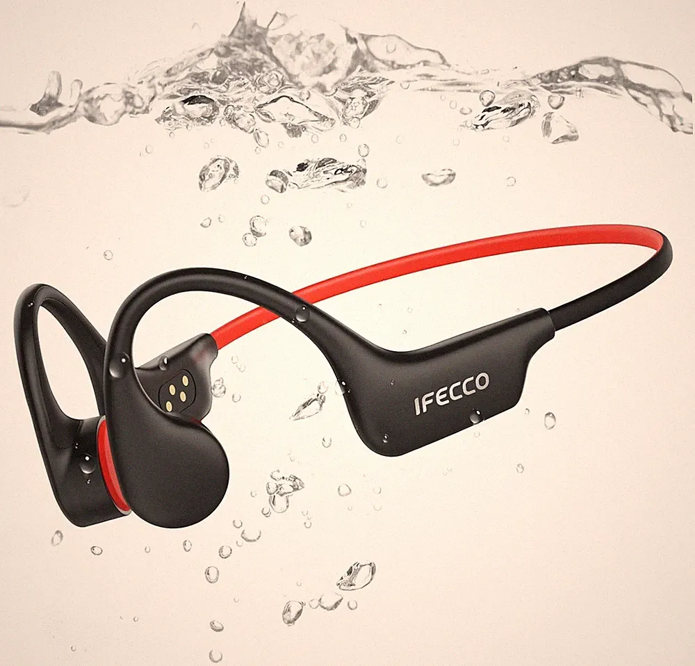 IFECCO Knochenschall Kopfhörer Wasserdicht 8GB MP3 Player