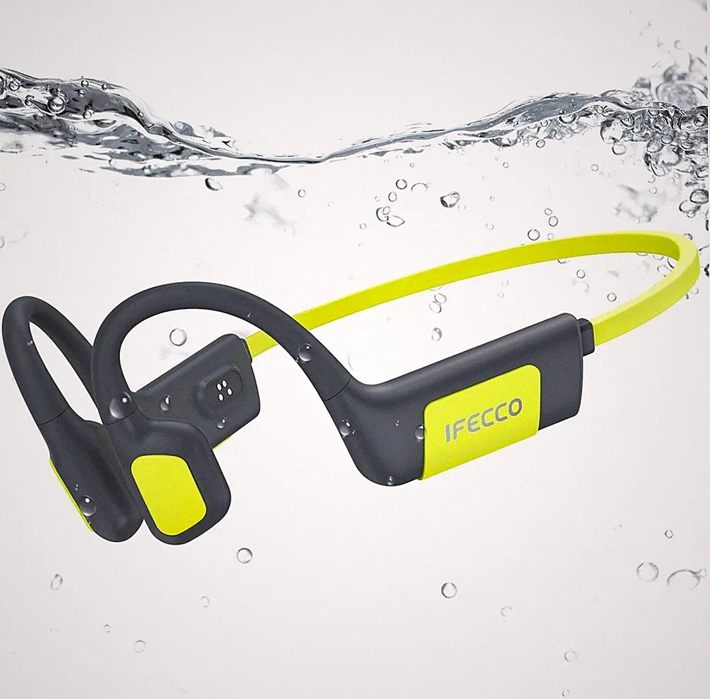 IFECCO Kopfhörer Schwimmen, Radfahren Laufen, Open Ear, IP68