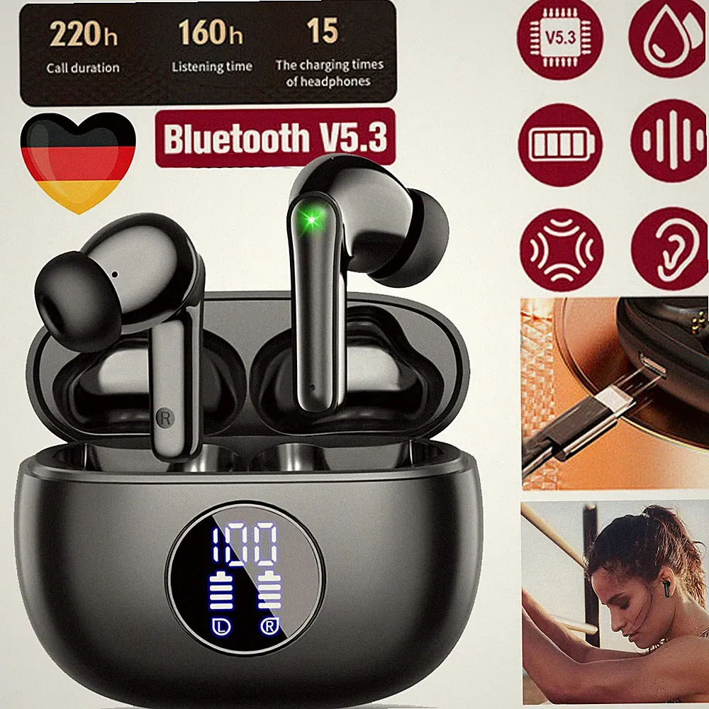 In-Ear Bluetooth 5.3 Kopfhörer f. Samsung Galaxy Kabellos Ohrhörer Touch Headset