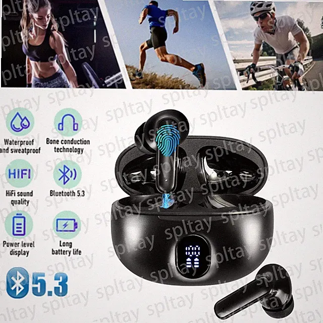 In Ear Bluetooth 5.3 Kopfhörer Ohrbügel Kabellos TWS Sportkopfhörer mit Mikrofon