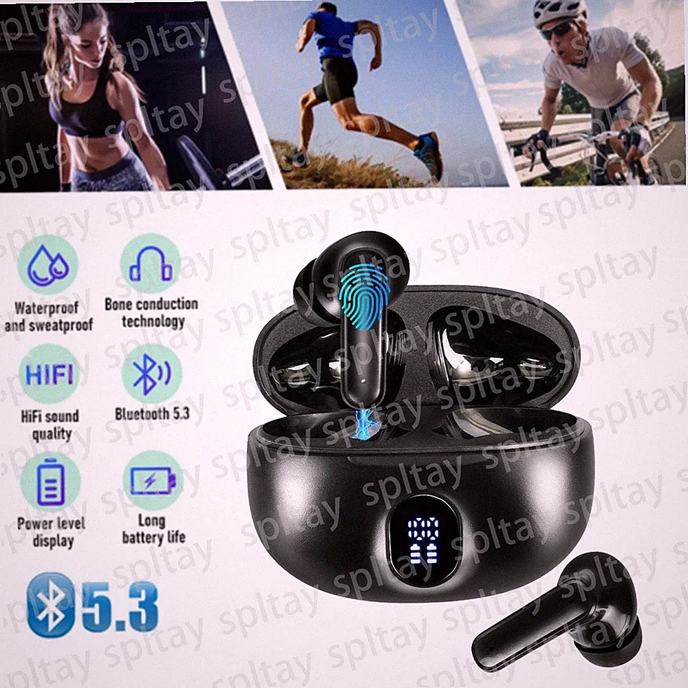 In Ear Bluetooth 5.3 Kopfhörer Ohrbügel Kabellos TWS Sportkopfhörer mit Mikrofon