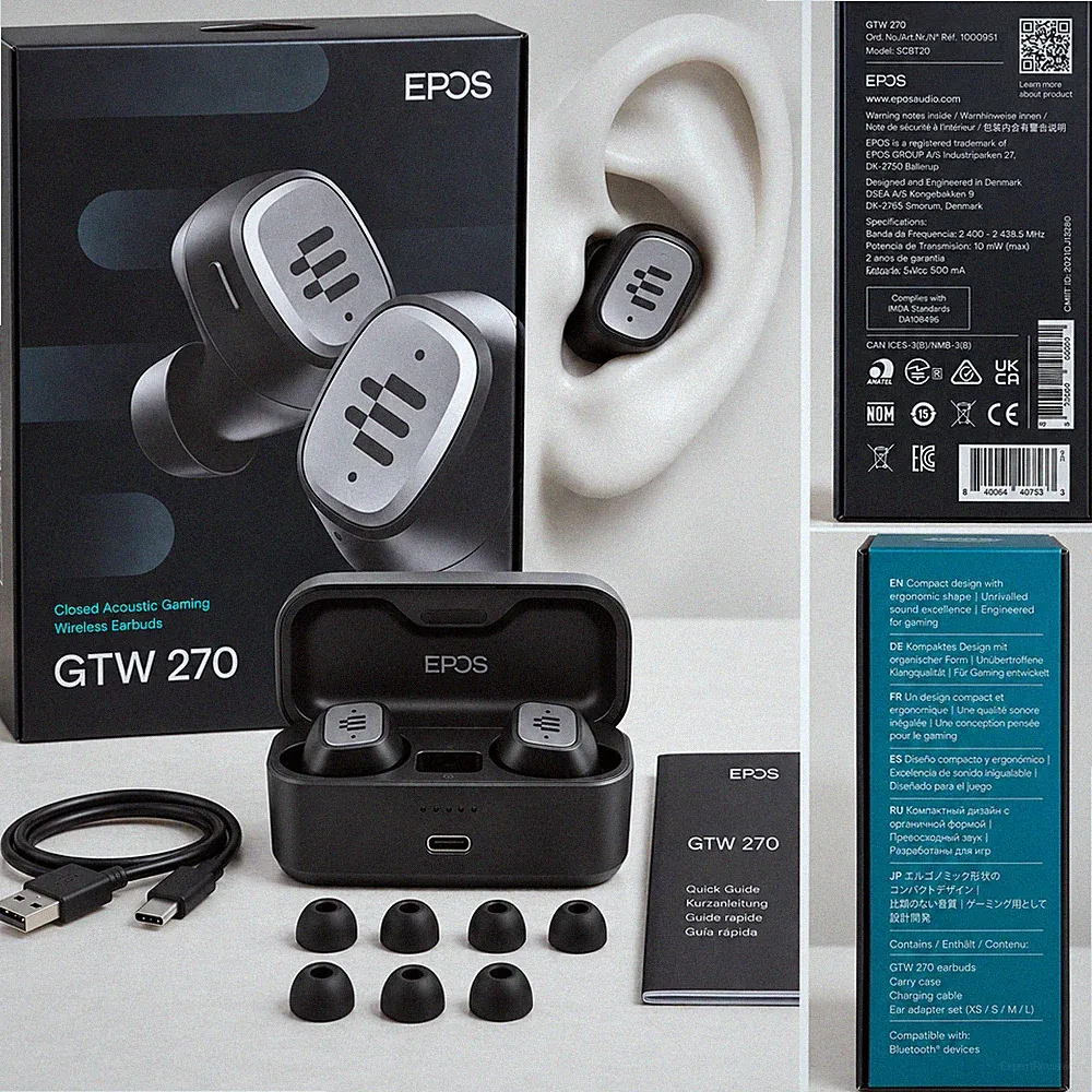 In-Ear Gaming Kopfhörer EPOS GTW 270 Bluetooth True Wireless Earbuds Schwarz