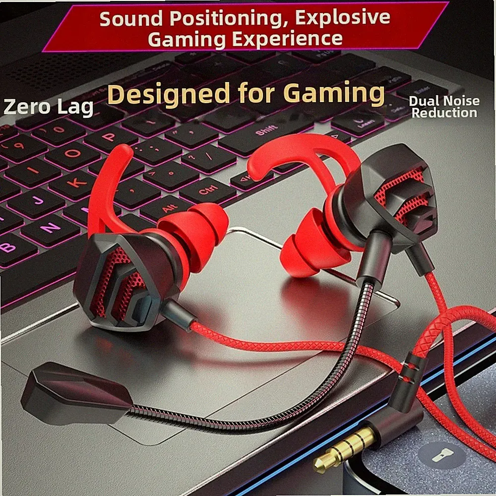 In-Ear Gaming Kopfhörer Nylon Build 3,5 mm Klinke Omnidirektionales Mikrofon 16