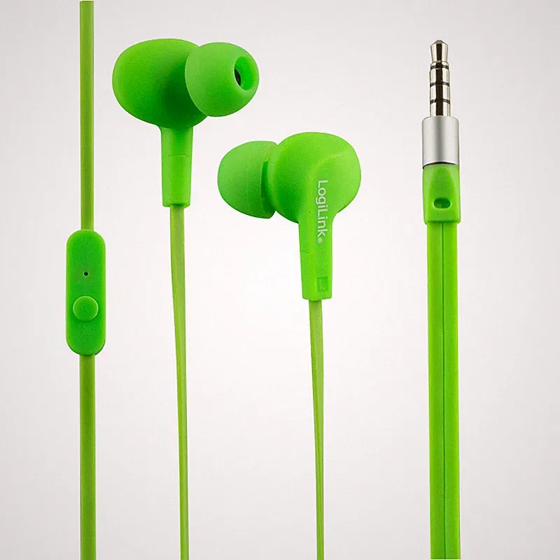 In-Ear Headset Kopfhörer Wassergeschützt IPX6 3,5mm Klinke Grün Smartphone Handy