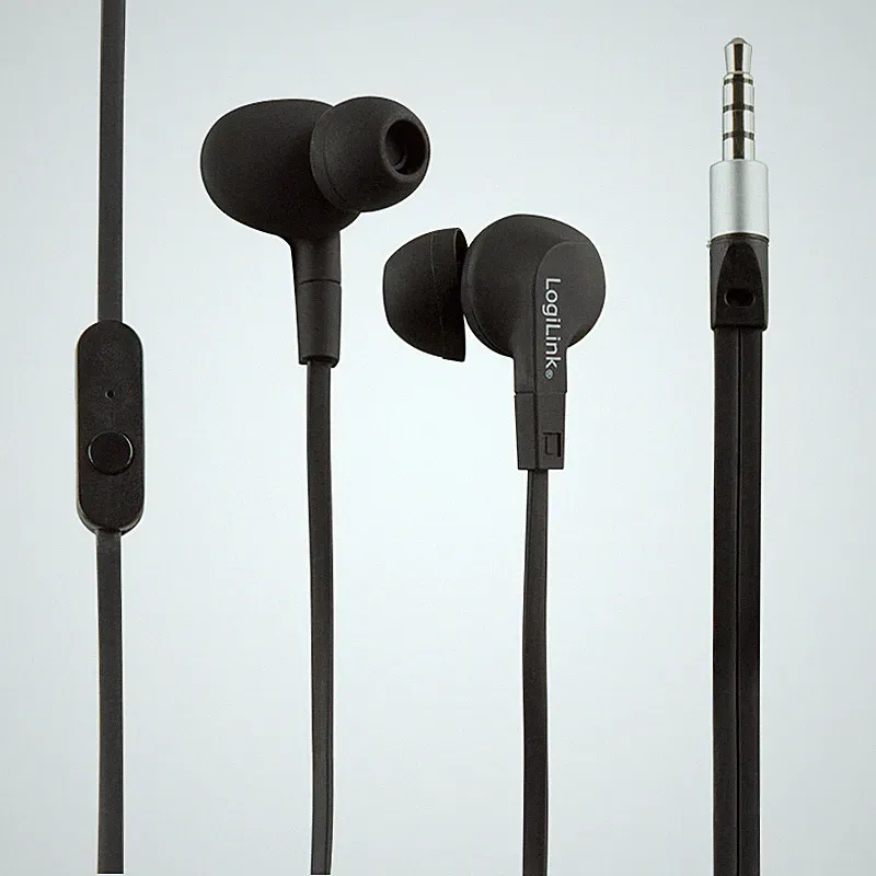 In-Ear Headset Kopfhörer wassergeschützt IPX6 3,5mm schwarz Handy Smartphone