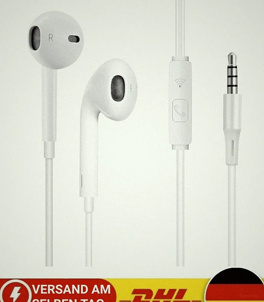 In-Ear Kabel Kopfhörer mit 3,5mm Micro-Klinke Stecker Anschluss -85cm lang - NEU