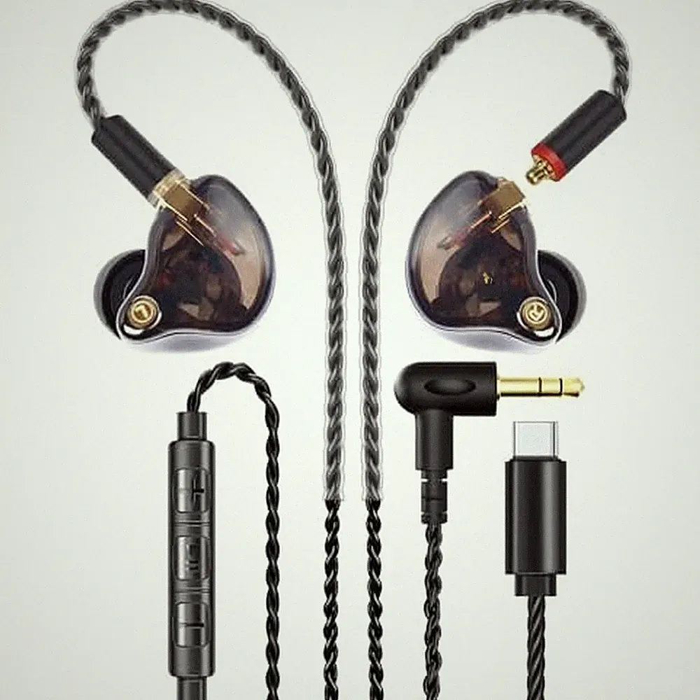 In-Ear Kabelgebunden Kopfhörer für usb-c für Gaming für Sport Schwarz TPE für