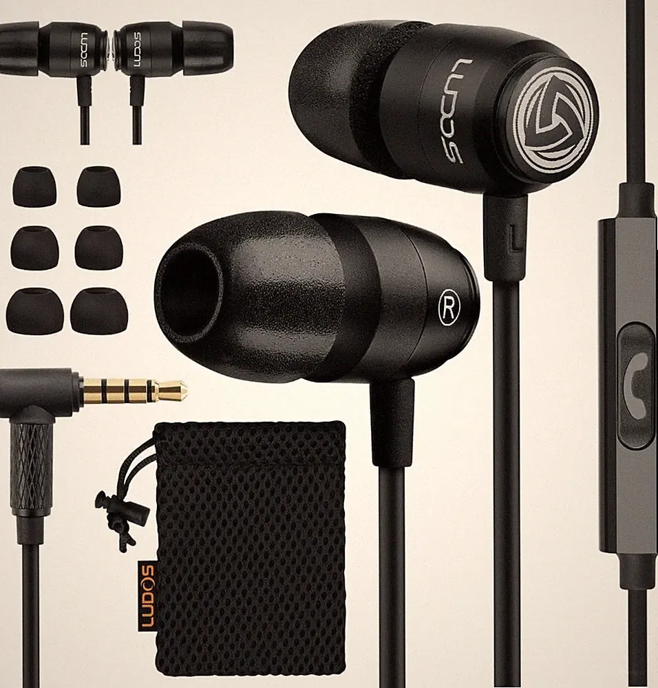 In Ear Kopfhörer 2 Pro Kabel Mikrofon Stereo HiFi Bass 3,5mm Klinke Sport Pads