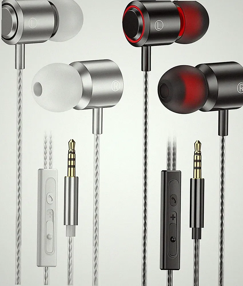 In Ear Kopfhörer 2er Set Mit Mikrofon Lautstärkeregler 3,5