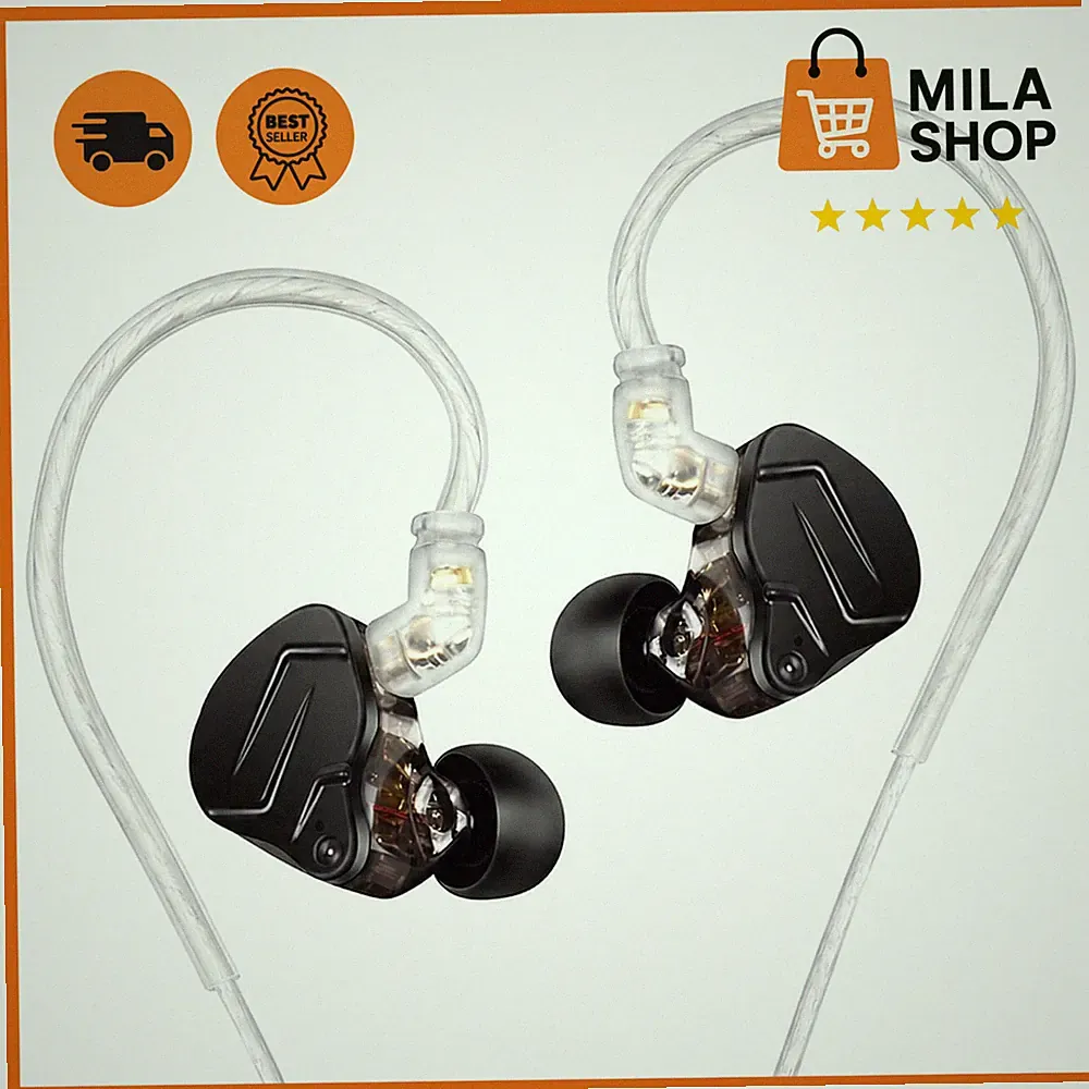 In Ear Kopfhoerer 3,5 mm HiFi Sport Gaming Hybrid Kabel Mikrofon Buegel Headset