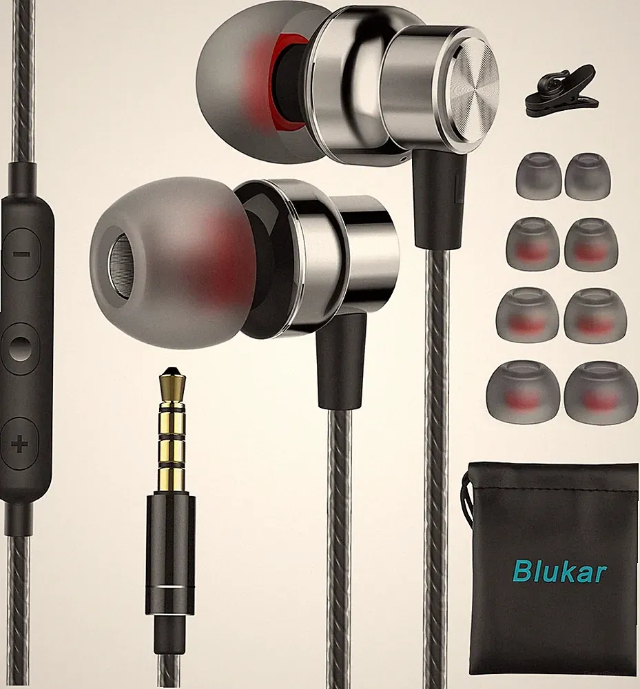 In Ear Kopfhörer 3,5 mm Kabel Mikrofon Lautstärkeregler Stereo für Smartphone