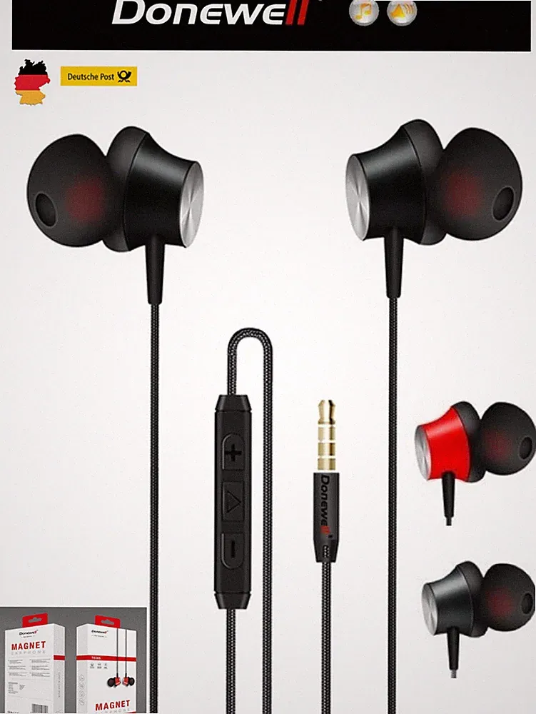 In-Ear Kopfhörer 3,5mm Ohrstöpsel mit Mikrofon Headset HTC Klang Bass