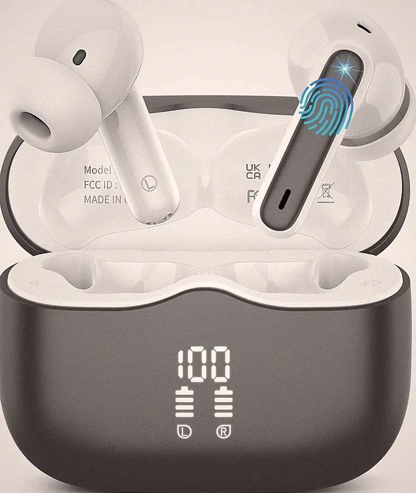 In Ear Kopfhörer Bluetooth 5.3 mit 4 ENC Mikrofonen, 40 Std Akkulaufzeit, IP7