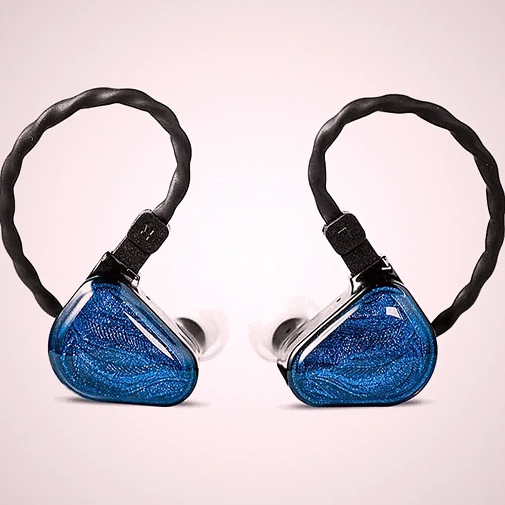In-Ear Kopfhörer, Dual Dynamic Drivers, 20Hz-39.5kHz, Kabel, Blau