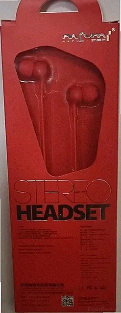 In-Ear-Kopfhörer Extra Bass Mikrofon 3,5mm Stereo Rot, 111dB Headset Kopfhörer