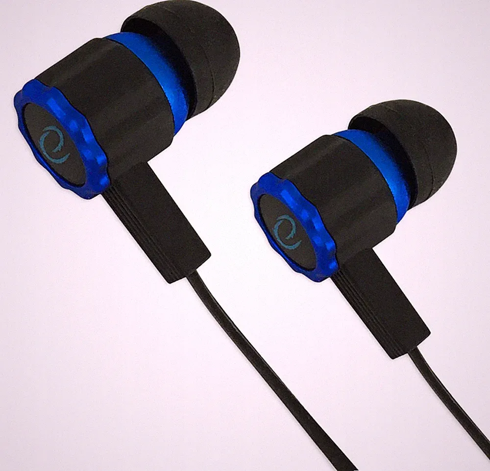 In-Ear Kopfhörer Gaming Ohrhörer 3,5mm Klinke mit Mikrofon Blau Stereo