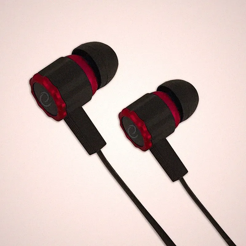 In-Ear Kopfhörer Gaming Ohrhörer 3,5mm Klinke mit Mikrofon Rot Stereo