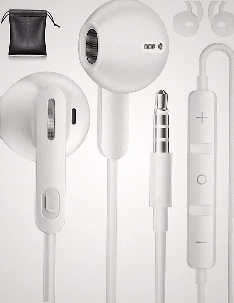 In-Ear Kopfhörer Kabel 3,5mm Klinke für Samsung iPhone iPad mit Mikrofon 14,2mm