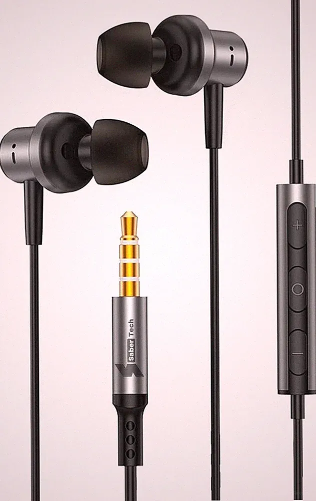In-Ear Kopfhörer Kabel 3,5mm Stereo Geräuschisolierung Laptop Tablet Musik