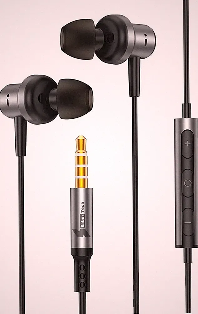 In-Ear Kopfhörer Kabel 3,5mm Stereo Leichtgewicht Geräuschisolierung Musik PC