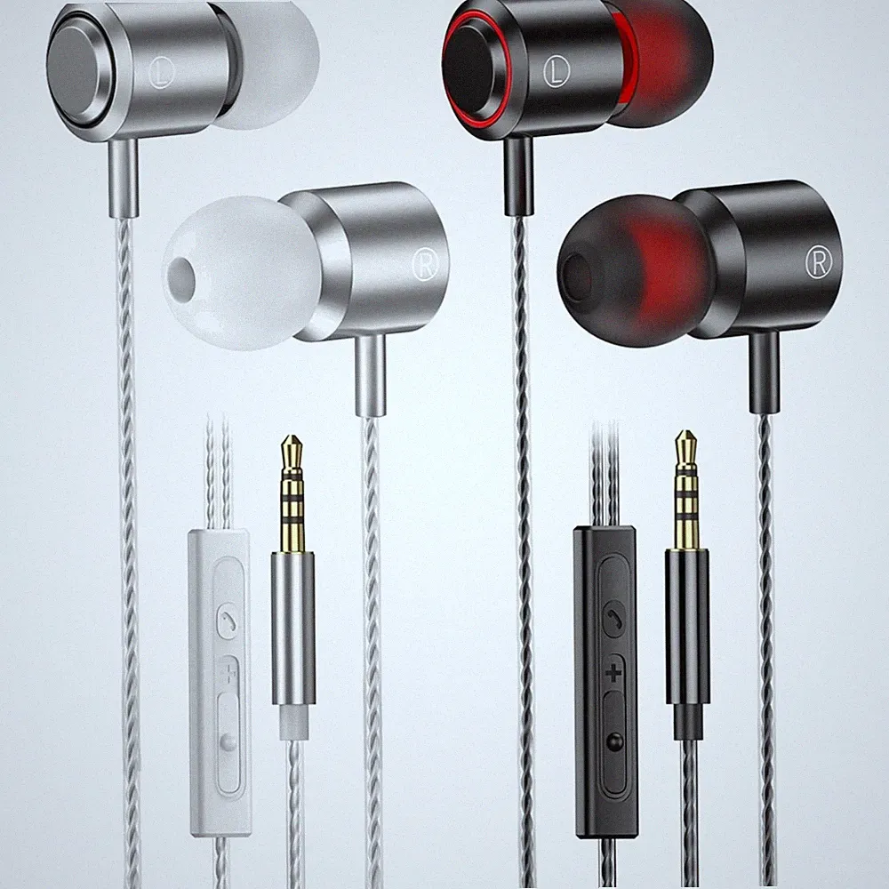 In Ear Kopfhörer Kabel Stereo Mikrofon Lautstärkeregler 2er Pack