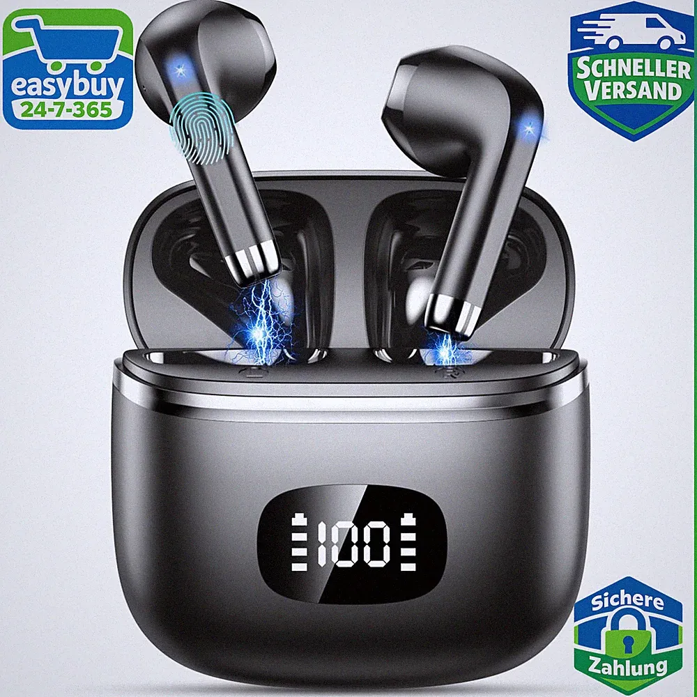 In Ear Kopfhörer Kabellos Bluetooth 5.3, 40H Spielzeit, IP7 Wasserdicht, Sport